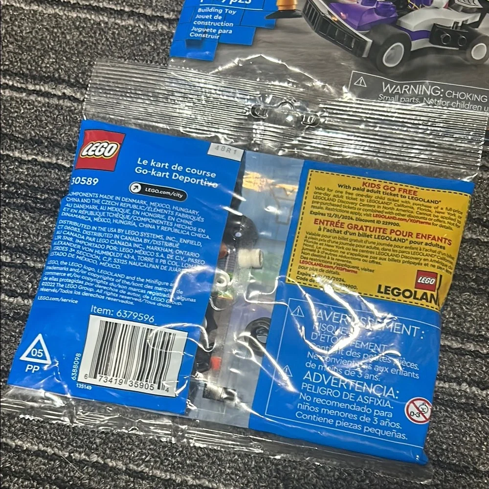 LEGO City Purple Race Car Building Kits Set of 2 NEW